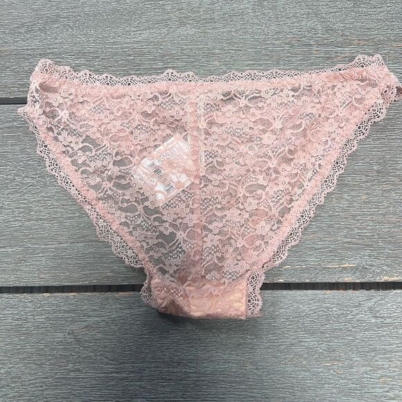 Free People Daisy Lace Undies Panty Pink Lace Bikini S - Picture 5 of 6